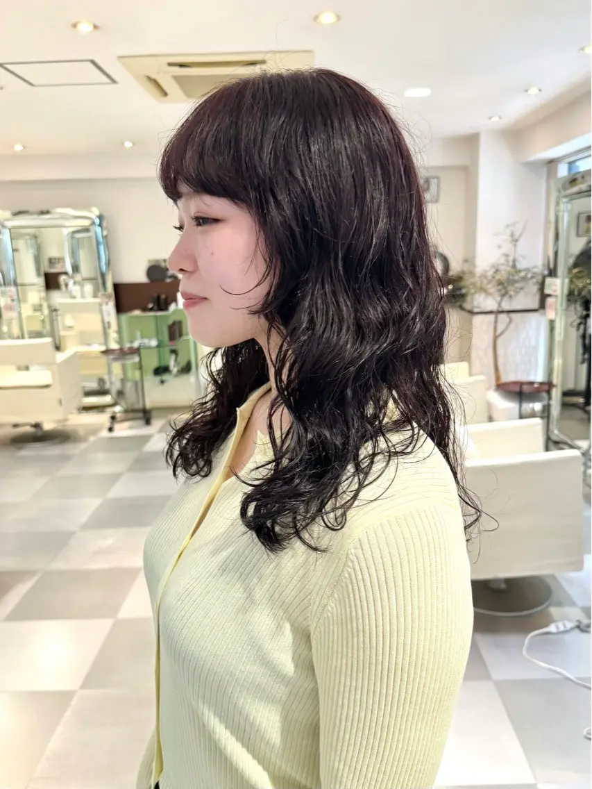 ロング パーマ ロングレイヤー レイヤーカット ロング デジタルパーマ カット パーマ トリートメント デジタルパーマ 🌀ボブ　萩原　龍のヘアスタイル
