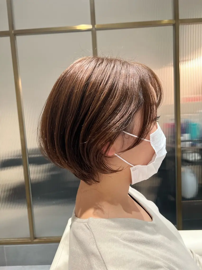 ショート 顔周りカット 髪質改善 ショートヘア トリートメント ⛄️艶カラー／ レイヤー⛄️和也のヘアスタイル