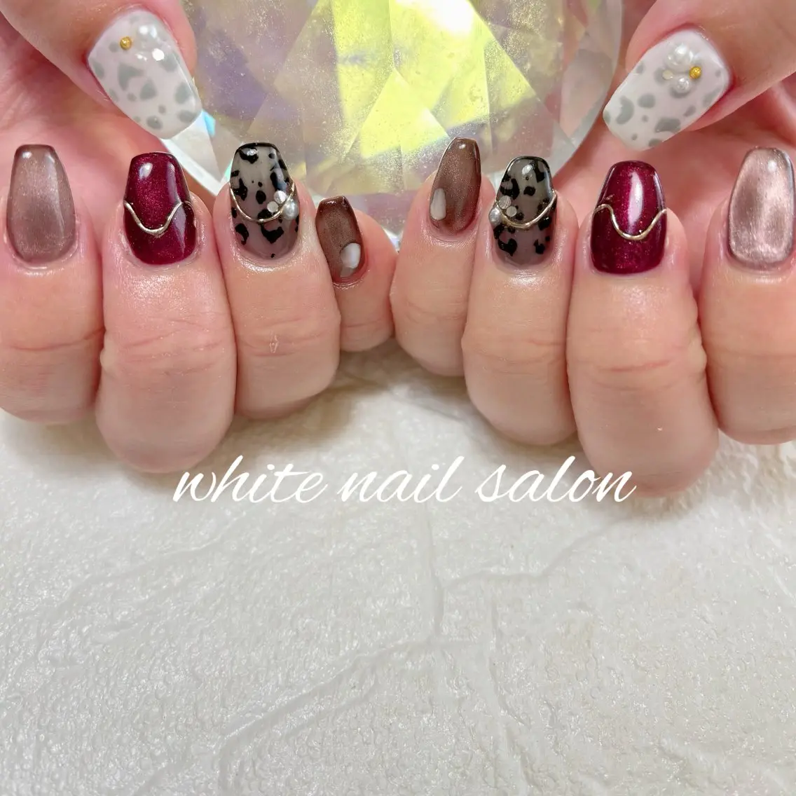 ネイル フットネイル ホワイト ハンドネイル white nail salonのネイルデザイン