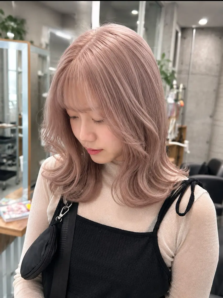 ミディアム ヘアカラー トリートメント azusa/心斎橋/ ハイトーンカラーのヘアスタイル