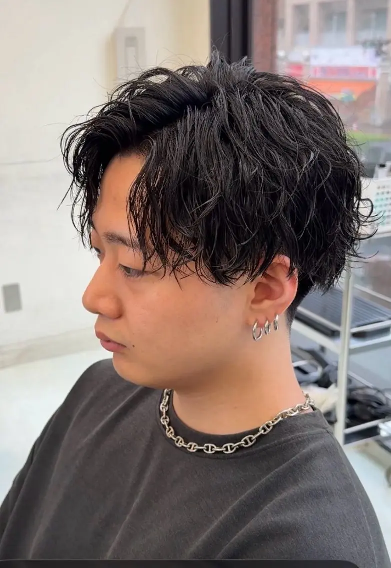 ショート パーマ カット パーマ 小芝涼介/西梅田 /メンズパーマ✂️のヘアスタイル