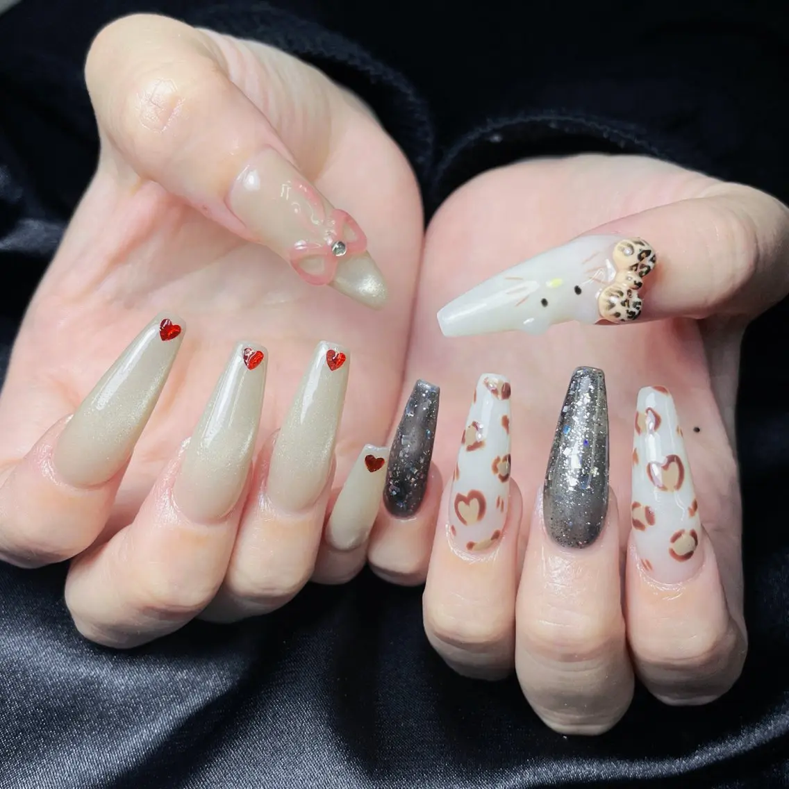ネイル チークネイル 桜ネイル 長さ出し フットネイル ジェルネイル ハンドネイル YURI NAILのネイルデザイン