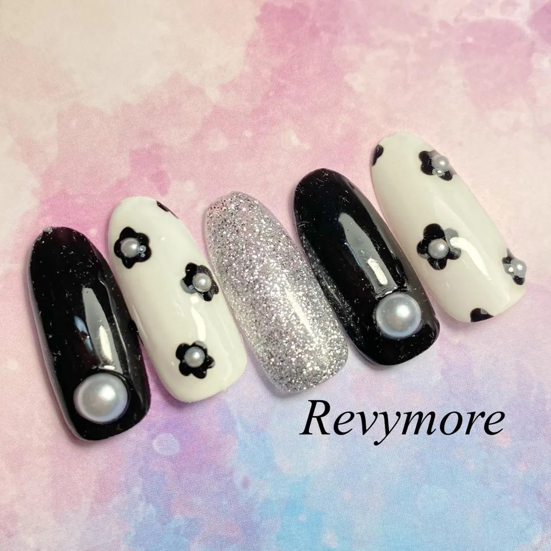 ショート ネイル フレンチガーリー フレンチネイル ジェルネイル ガーリー ニュアンスネイル nail salon Revymoreのネイルデザイン