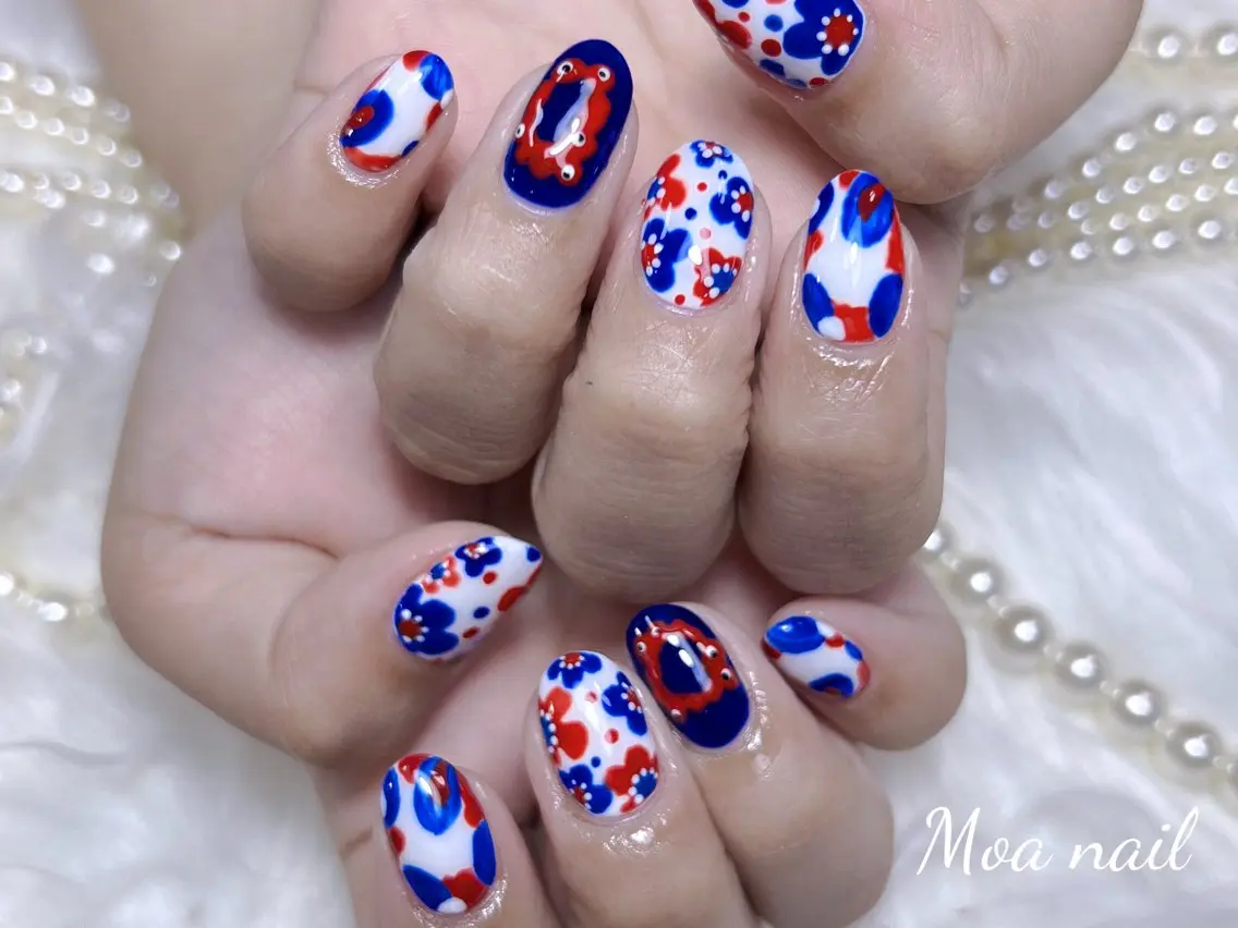 ネイル 長さ出し スカルプネイル ワンホンネイル ハンドネイル Moa nailのネイルデザイン