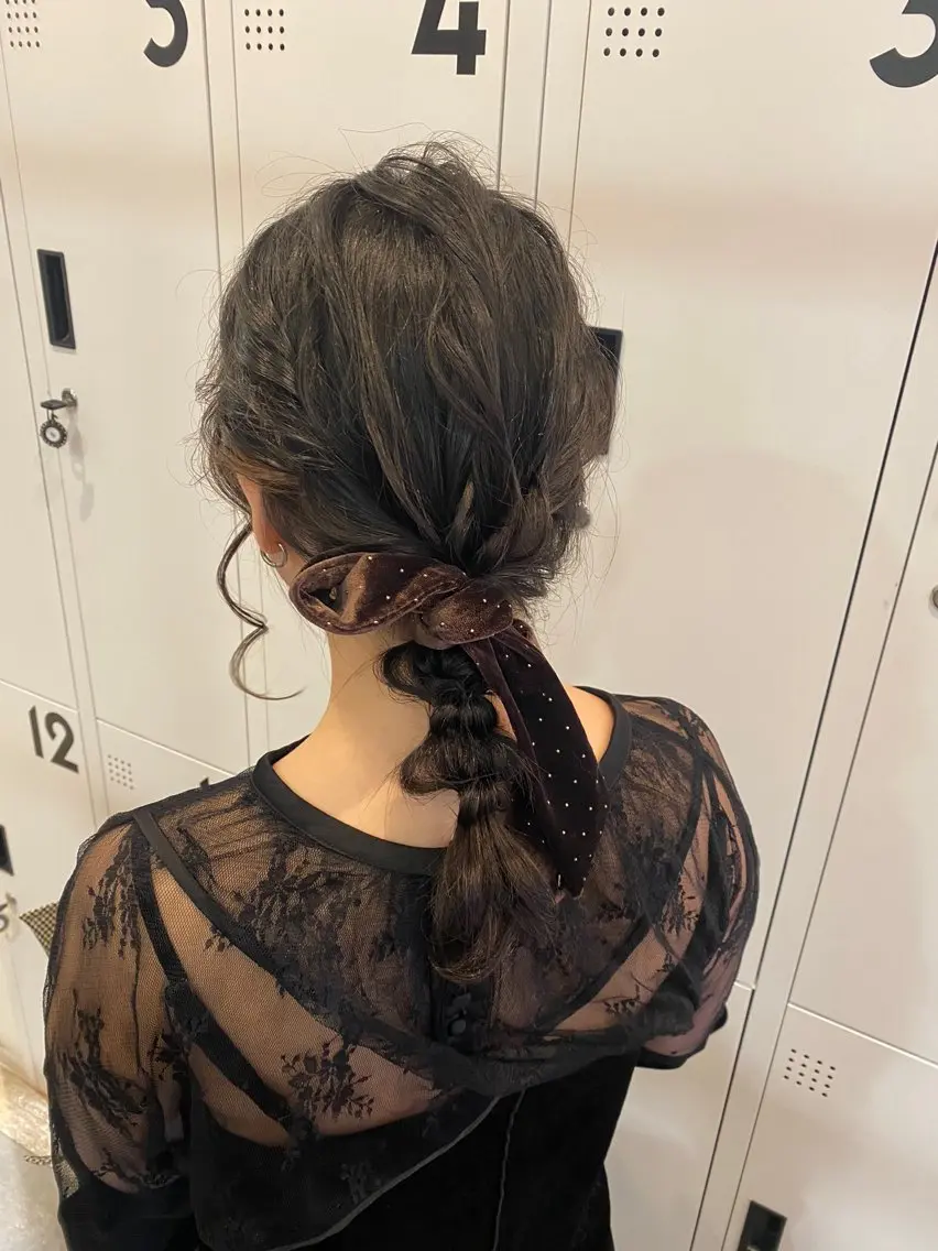 ミディアム ヘアアレンジ ヘアセット attra昭和町店. momoのヘアスタイル