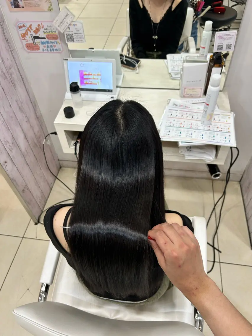 ロング ヘアカラー トリートメント 【髪質改善カラー】 瀧田嵐士🇰🇷のヘアスタイル