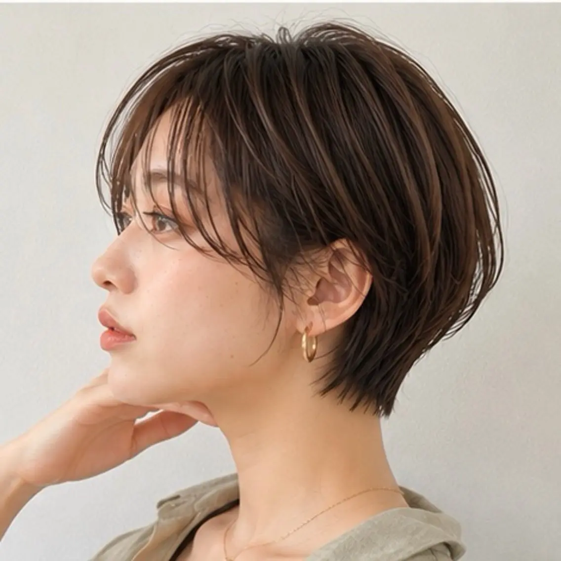 🟥【可愛いは髪からִ】骨格補正カット+カラー(フル)/〈ショート、ボブ、レイヤー〉の写真