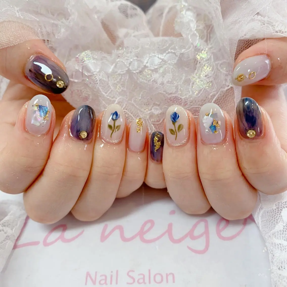 ネイル ハンドネイル La neige* yuki 🐩🌙のネイルデザイン