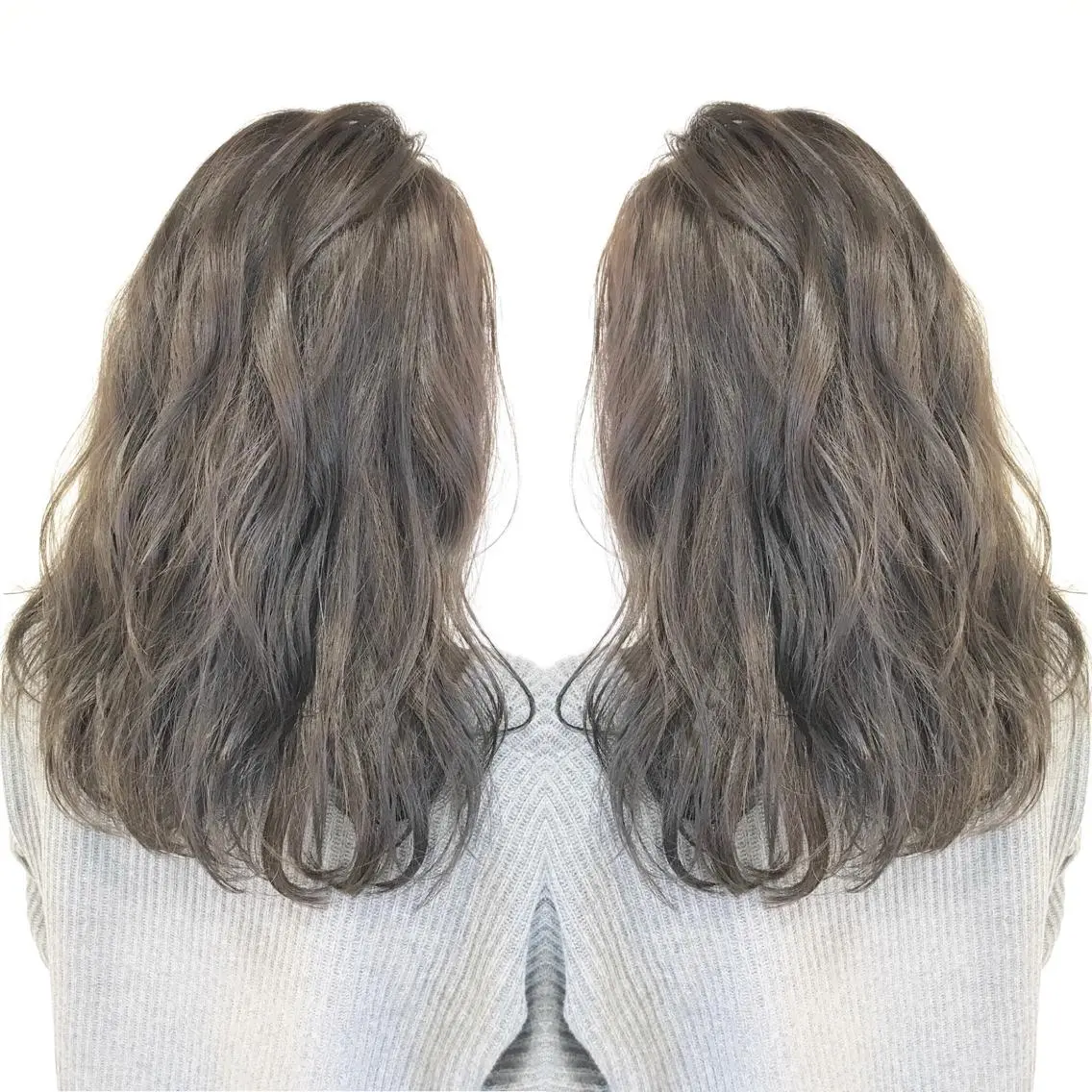 ロング カラー グレージュ イルミナカラー ヘアカラー トリートメント Miru by INCE HAIRのヘアスタイル