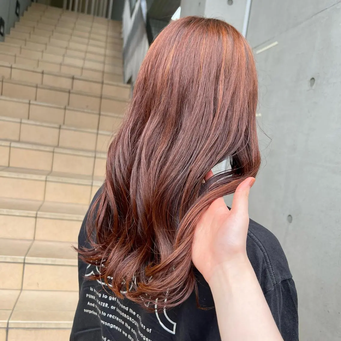 セミロング カラー ブラウンカラー オレンジ オレンジブラウン ヘアカラー トリートメント stylist 🐶内藤 成香のヘアスタイル