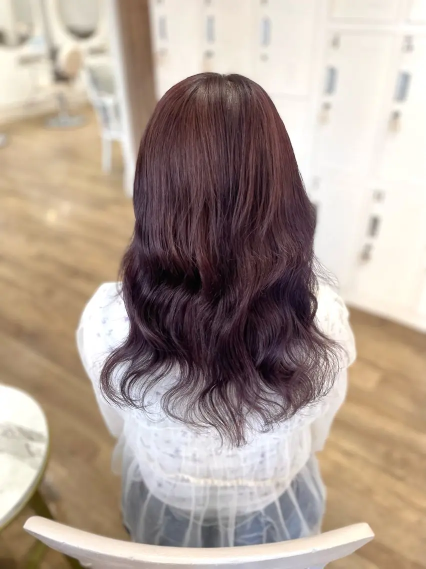 セミロング ヘアカラー トリートメント ももか /韓国style🖤のヘアスタイル