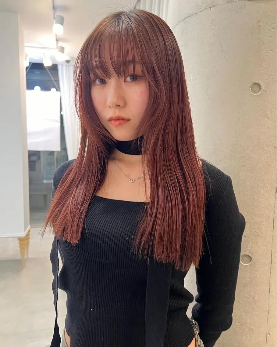 セミロング カット ヘアカラー トリートメント レイヤー/ 透明感SHIMAのヘアスタイル