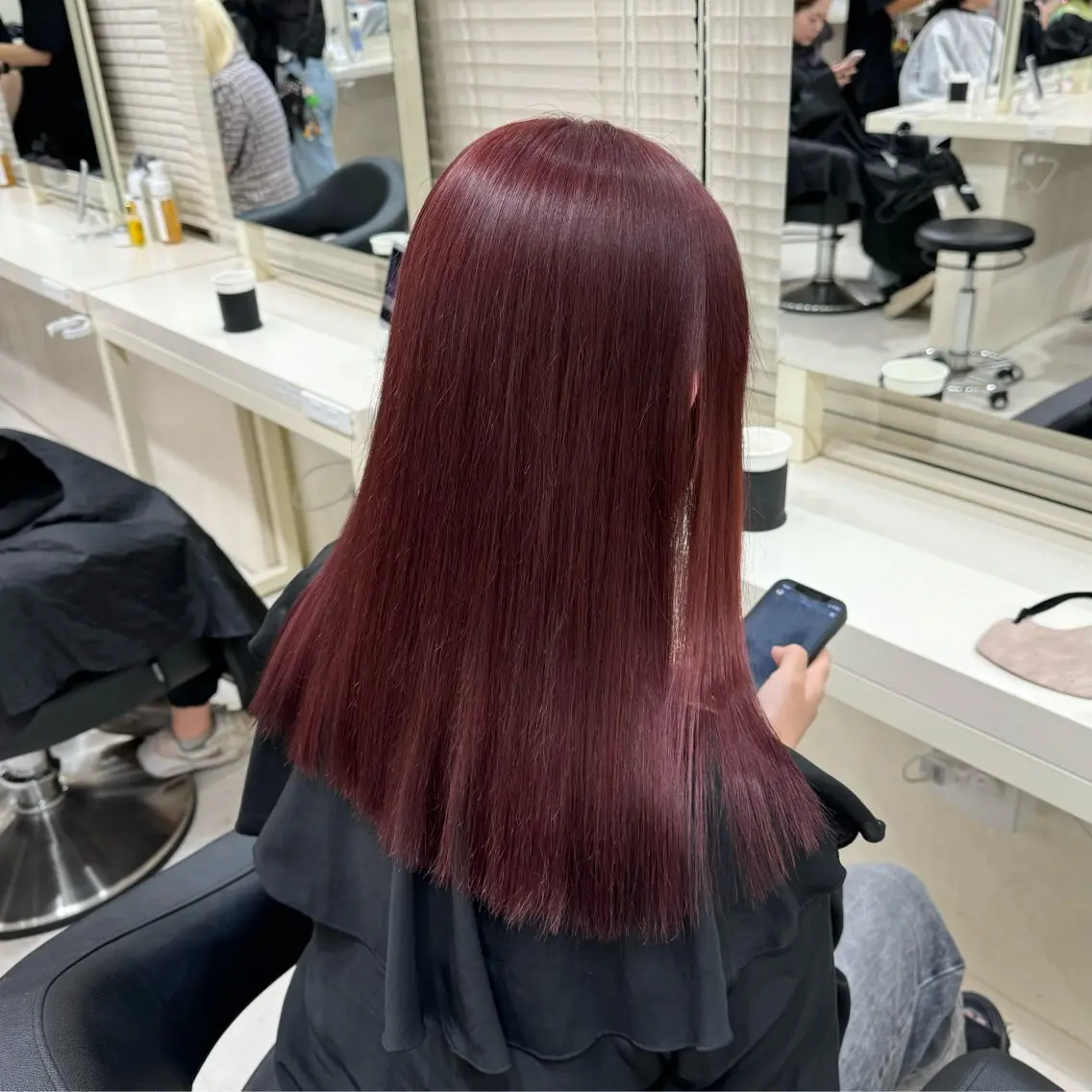セミロング カラー ヘアカラー トリートメント ヘッドスパ ヘアセット 暖色🩷透明感カラー ♡Maika♡のヘアスタイル