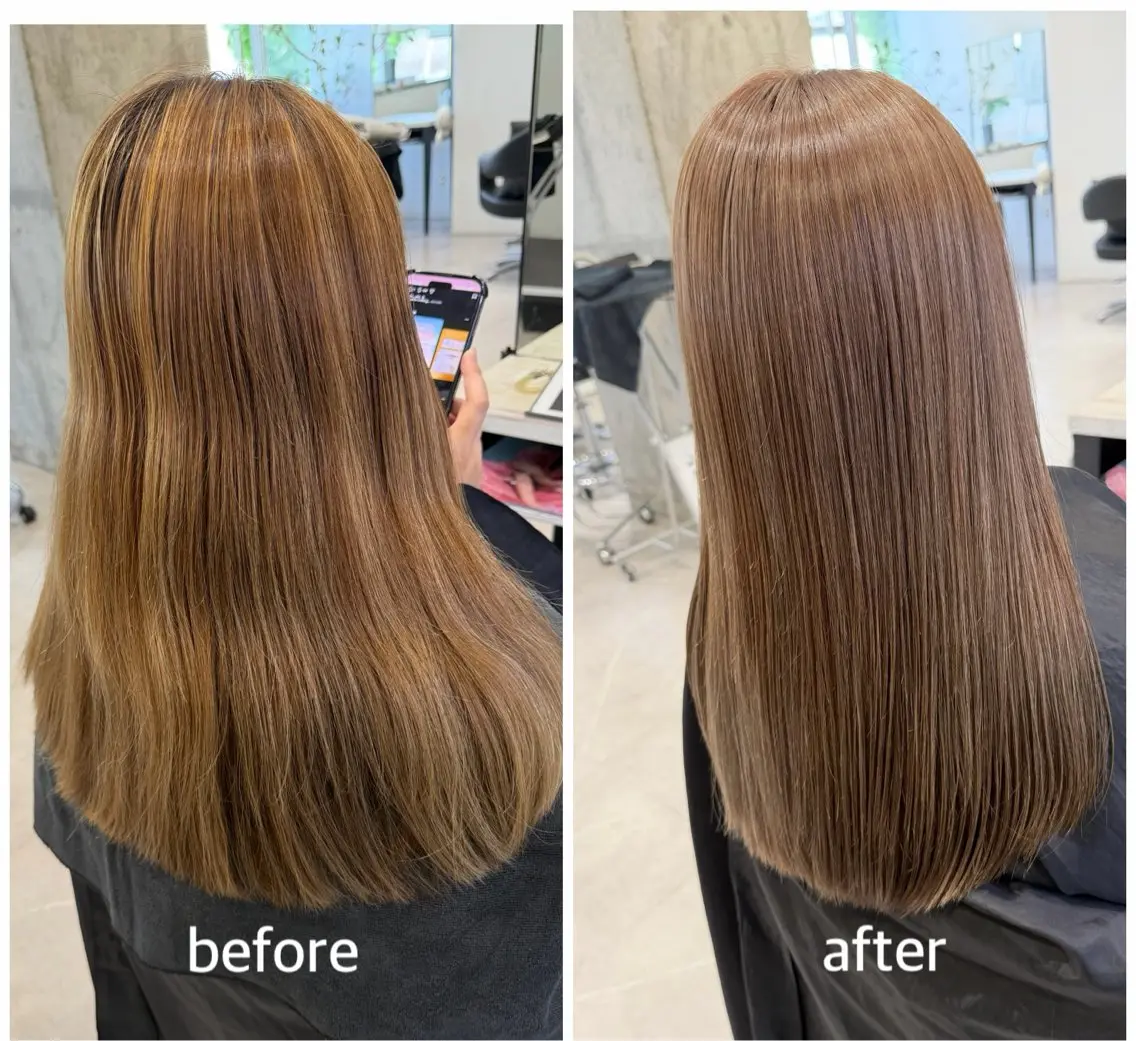 ロング カット ヘアカラー トリートメント 山田 直樹のヘアスタイル