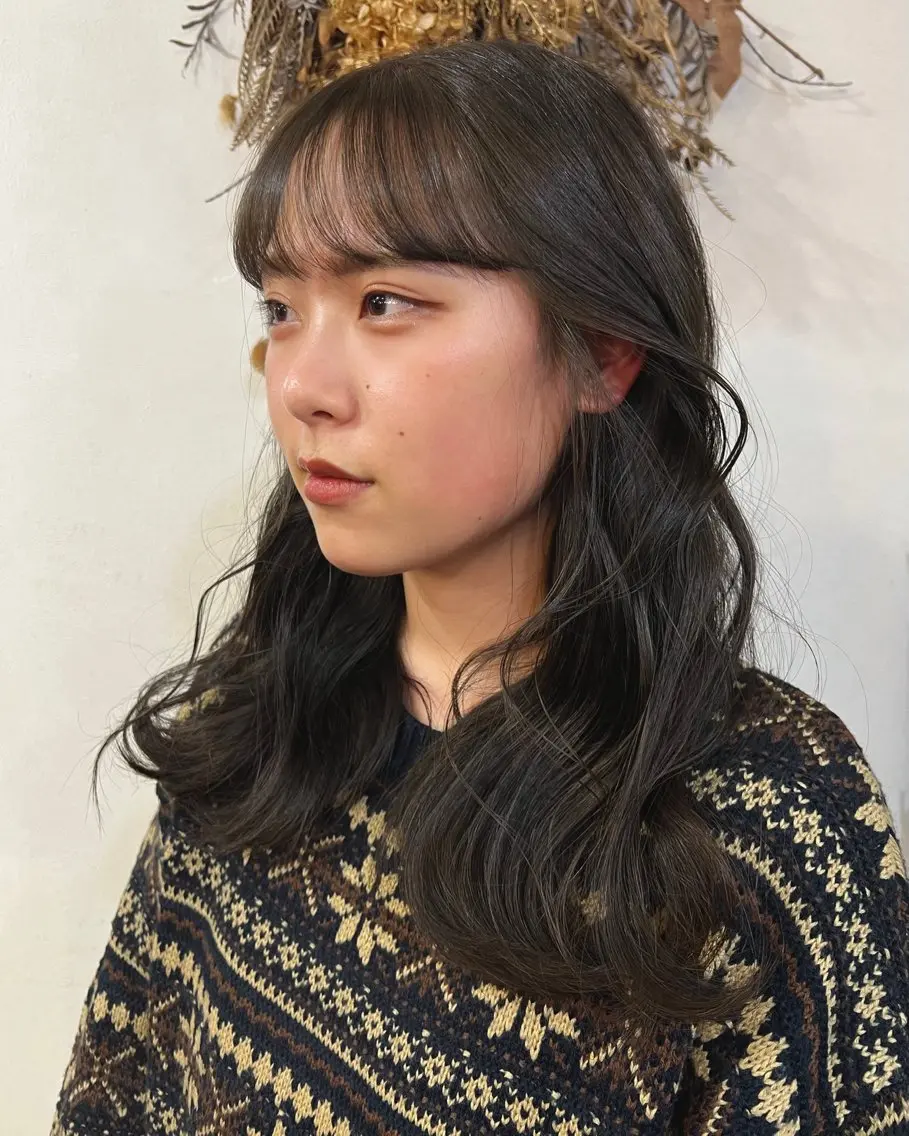 ロング ヘアカラー 韓国ヘア 🎀華澄のヘアスタイル