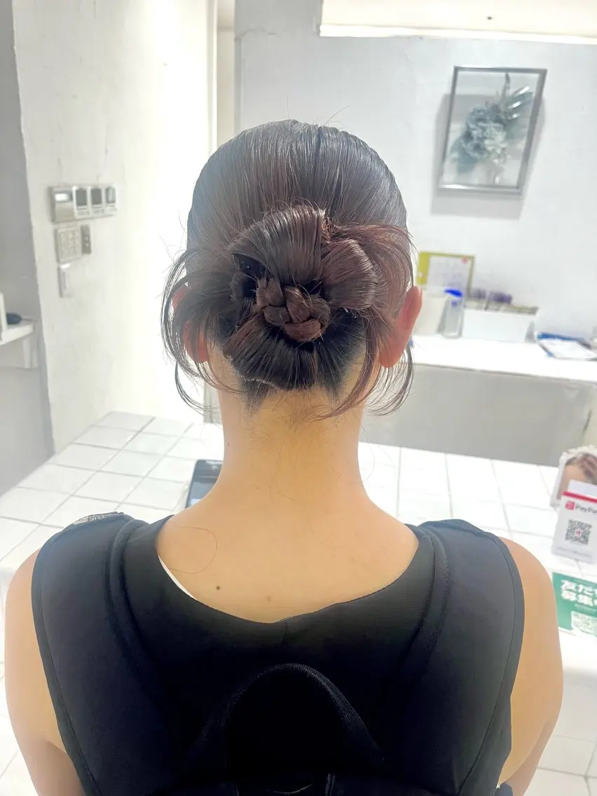 ロング ヘアアレンジ ヘアセット 韓国ヘア🇰🇷 ♡fuminaのヘアスタイル