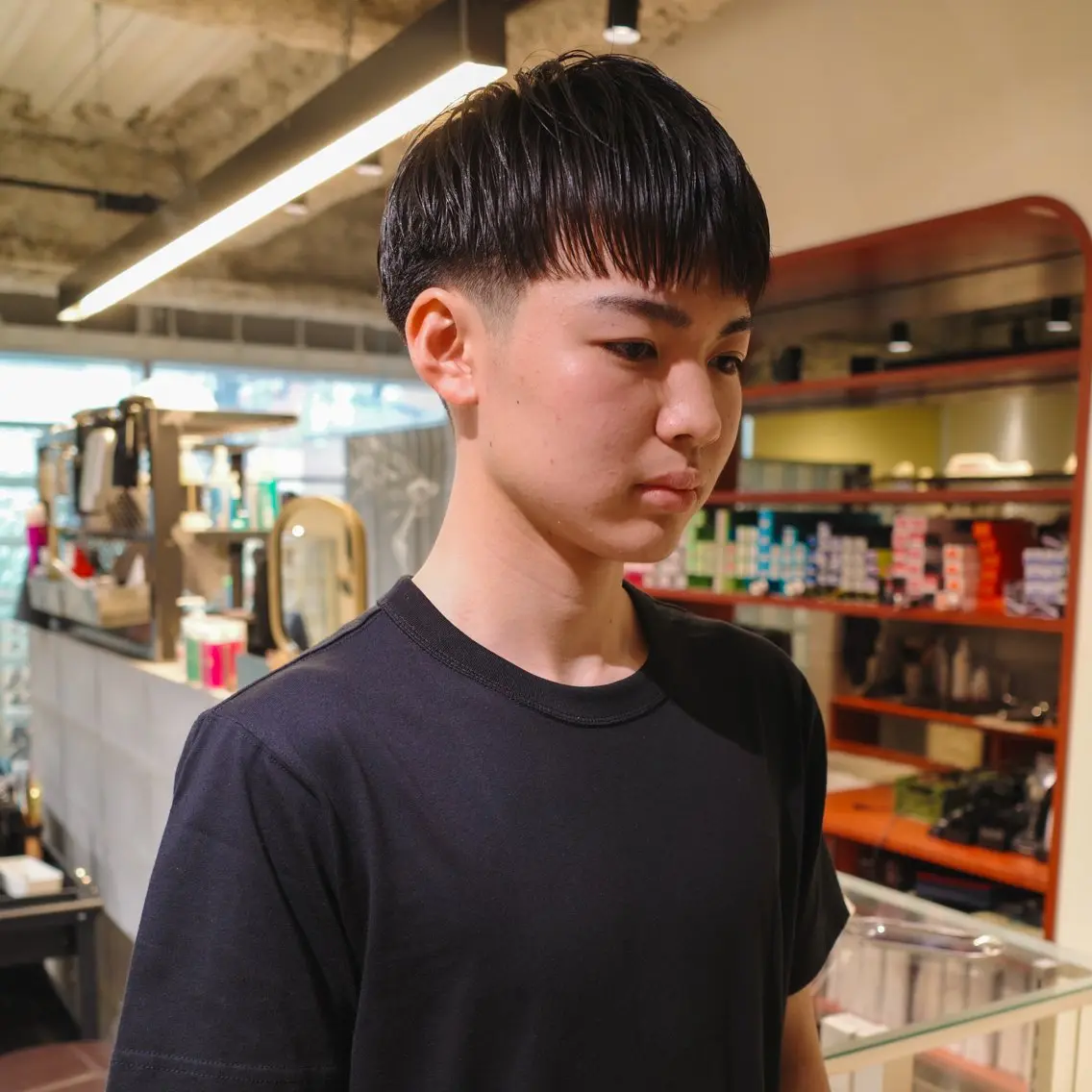 メンズ フェードカット マッシュ メンズパーマ メンズツイストパーマ ツイストパーマ カット ヨシカワ タツキのヘアスタイル