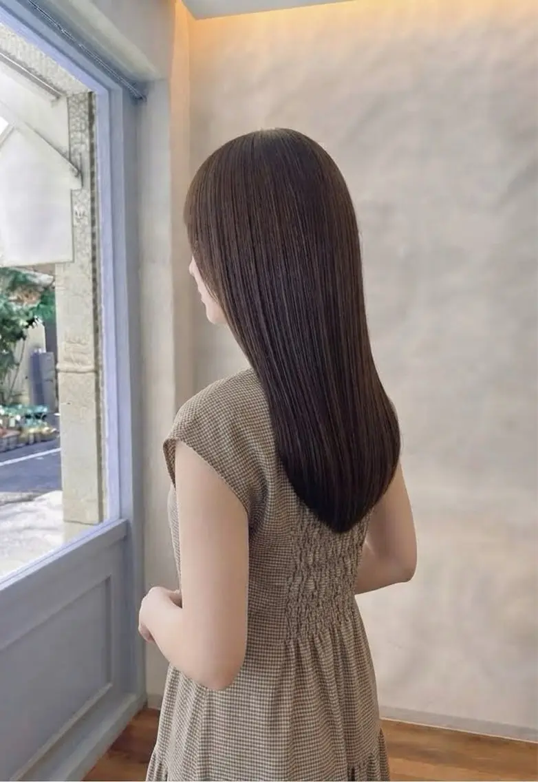 ロング カラー 松下 沙織のヘアスタイル