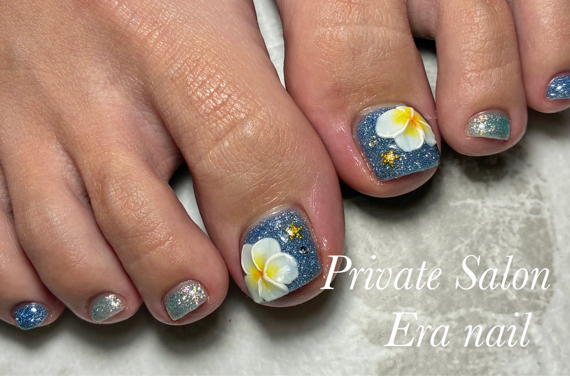 ネイル フラワーネイル フットネイル Era nailのネイルデザイン