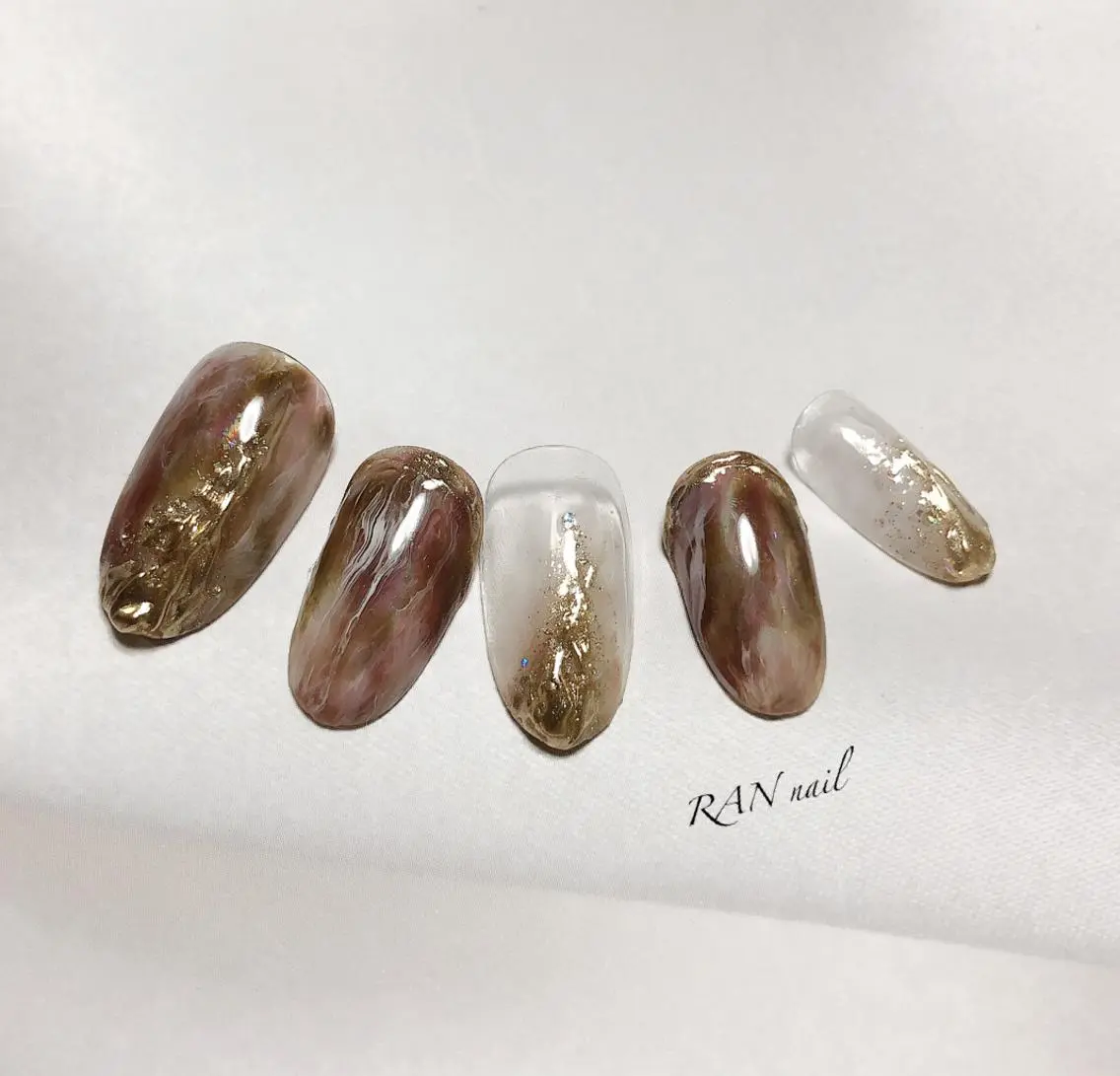 ネイル フットネイル ミラーネイル ニュアンスネイル オフィスネイル 春ネイル ハンドネイル フットネイル RAN nailのネイルデザイン