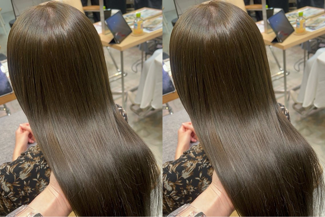セミロング カラー 切りっぱなしボブ ベージュカラー ブリーチ ダブルカラー グレージュ カット ヘアカラー 小顔矯正/レイヤー 透明感カラー✨生真のヘアスタイル
