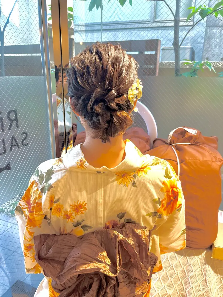ヘアアレンジ 浴衣 似合わせヘアメイク 💐オダギリチアキのヘアスタイル