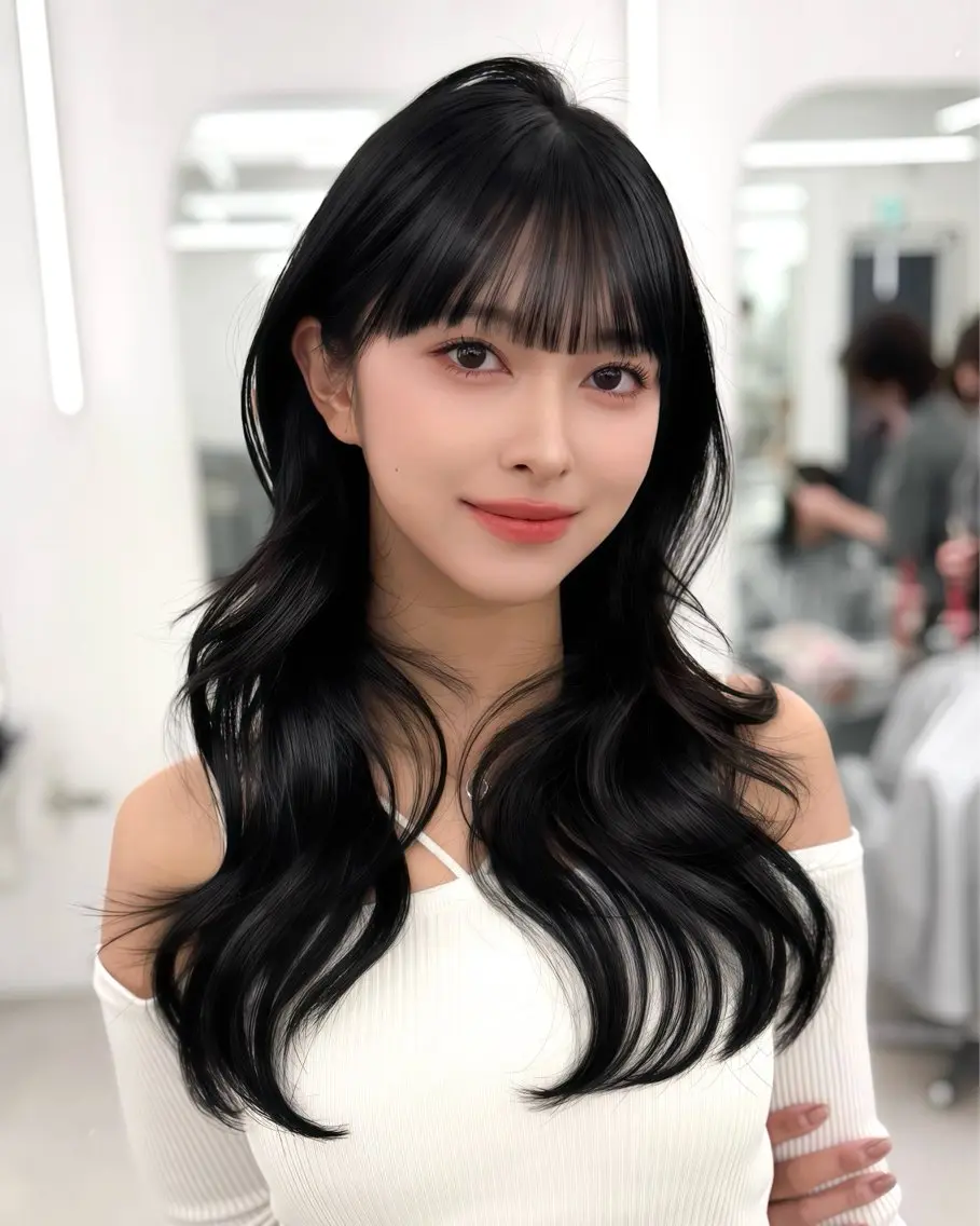 セミロング 顔周りカット 韓国風ヘア レイヤーカット カット ヘアカラー トリートメント ヘッドスパ ヘアセット 前髪顔まわりカット 🌈中村海聖のヘアスタイル