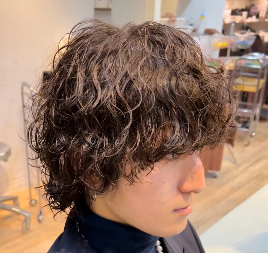 セミロング カラー パーマ ヘアアレンジ メンズ fifth 石川 凪のヘアスタイル
