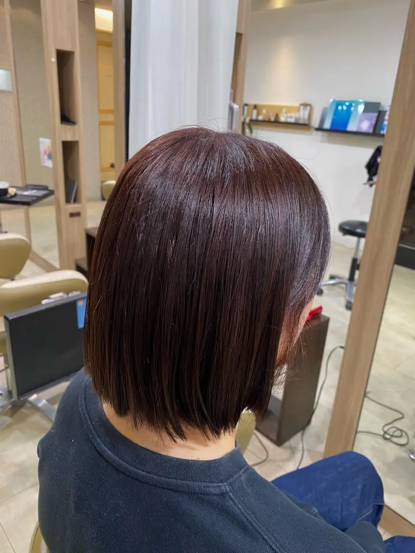 ミディアム カラー ブリーチ ブリーチなしカラー 松本 絢乃のヘアスタイル