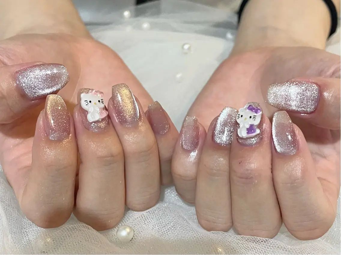 ネイル アートネイル オーロラネイル チークネイル フットネイル ジェルネイル ハンドネイル amiLe 🎀yuunaのネイルデザイン