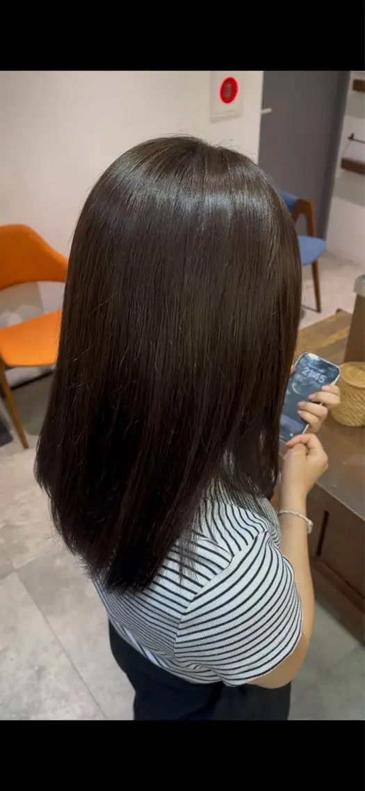 ミディアム カラー ヘアカラー 縮毛矯正 / 透明感カラー首藤大翔のヘアスタイル