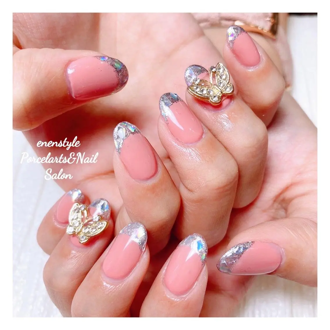 ミディアム ネイル 🐾enen style 🐾のネイルデザイン