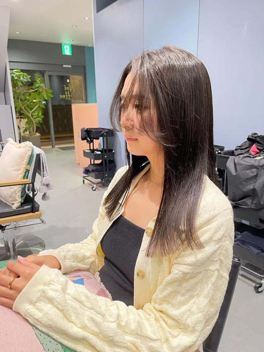 セミロング 顔周りカット カット ヘアカラー だいや/メンズパーマ メンズカット/名古屋のヘアスタイル