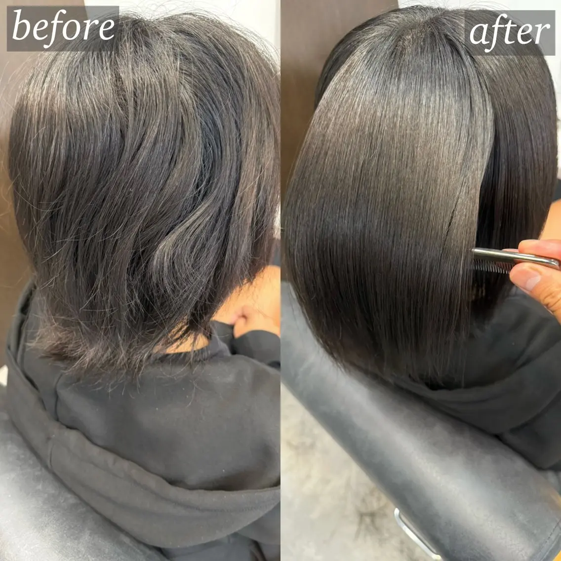 ショート カット 縮毛矯正 トリートメント 🌿巻ける縮毛矯正× 艶髪美髪✂︎戸祭　伶のヘアスタイル