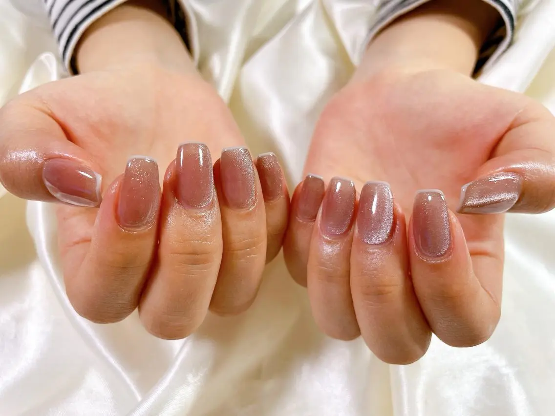 ネイル フレンチネイル マグネットネイル シンプルネイル kiki nail &brow二子玉川のネイルデザイン