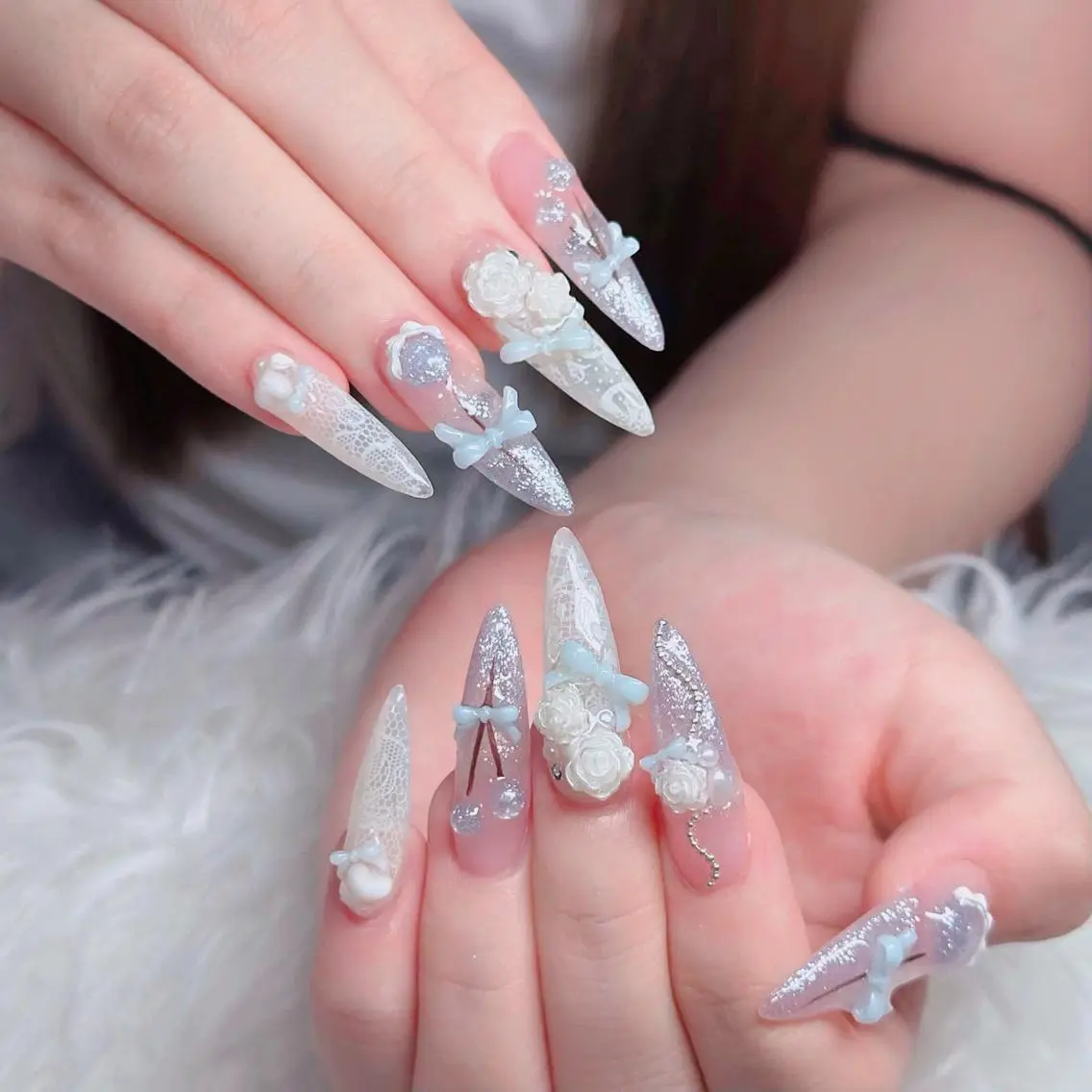 ネイル フレンチネイル ジェルネイル ハロウィン 韓国ネイル マグネットネイル ハンドネイル H.baby Nail Salonのネイルデザイン
