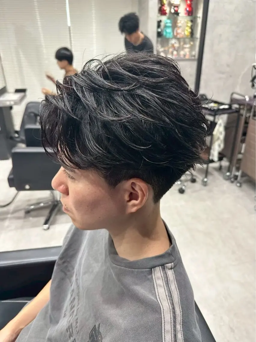 🇪🇸5月限定クーポン🇪🇸メンズカット＋＋フェザーパーマ＋ヘアセットの写真