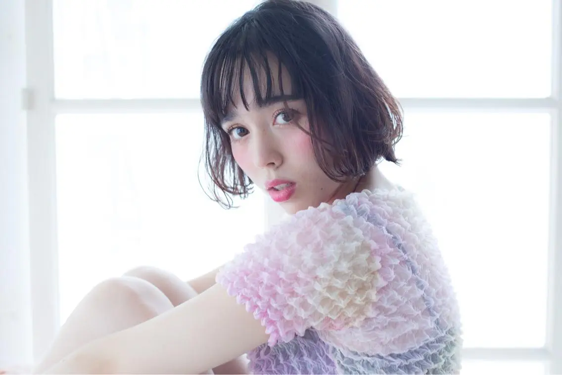 ショート カラー パーマ シースルーバング ✂︎マンツーマン施術 ａｙｅ✂︎のヘアスタイル