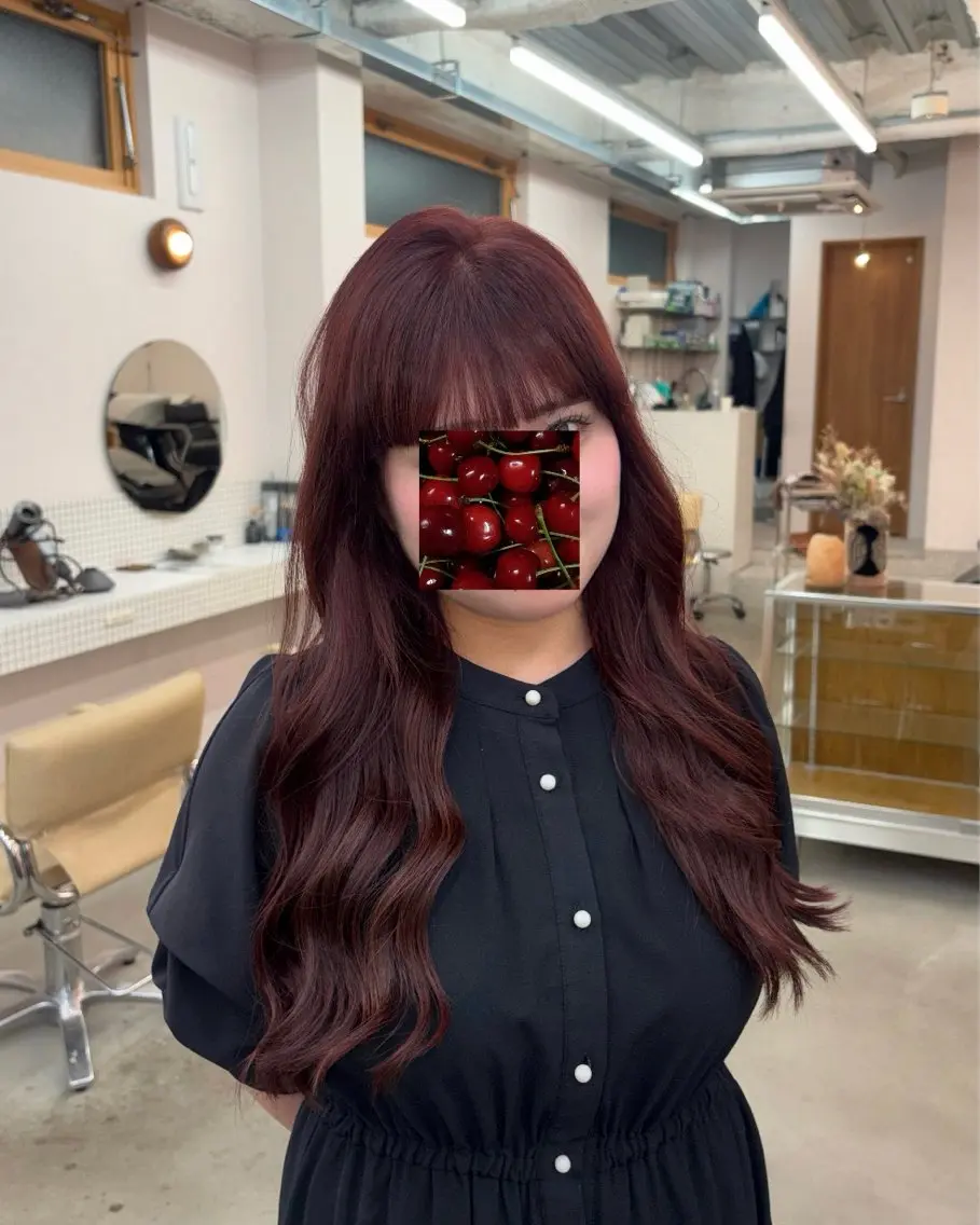 ロング カラー パーマ yelm府中 ユリのヘアスタイル