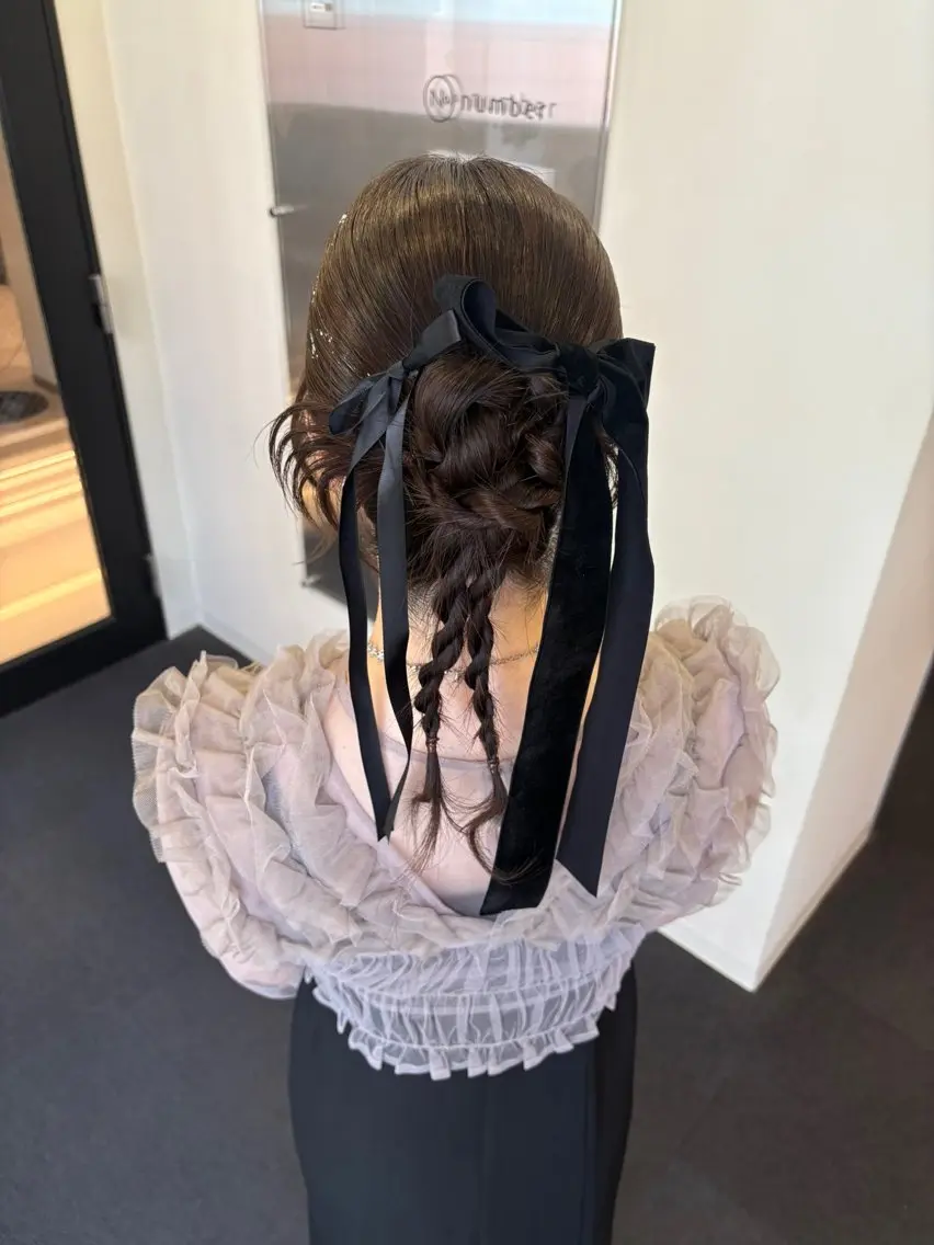 セミロング ヘアアレンジ yurino🩵💍 レイヤー、ヘアセットのヘアスタイル