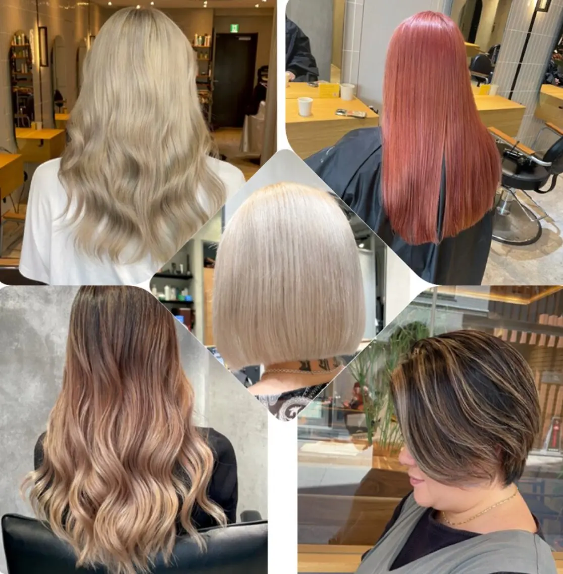 ロング ハイライト レイヤーカット ハイトーン×髪質改善 KENTAのヘアスタイル