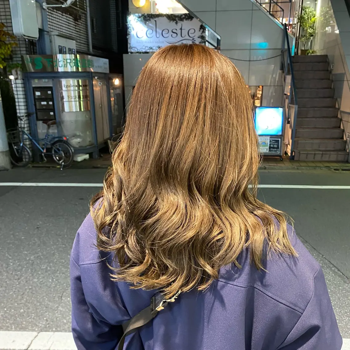 ミディアム カラー ヘアカラー トリートメント ハードパーマ Rico💜のヘアスタイル