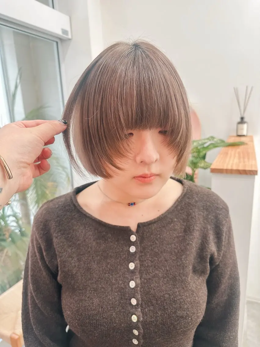 ☀️ブリーチなしで透明感☀️カット×ブリーチなしダブルカラー×濃密トリートメントの写真
