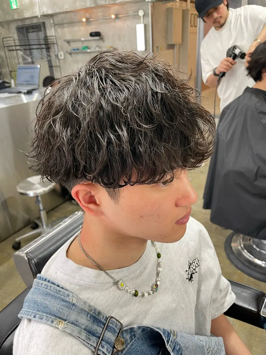ショート カラー パーマ ヘアアレンジ メンズ カット パーマ トリートメント 亀井隆汰/メンズ専門 パーマ特化美容師のヘアスタイル