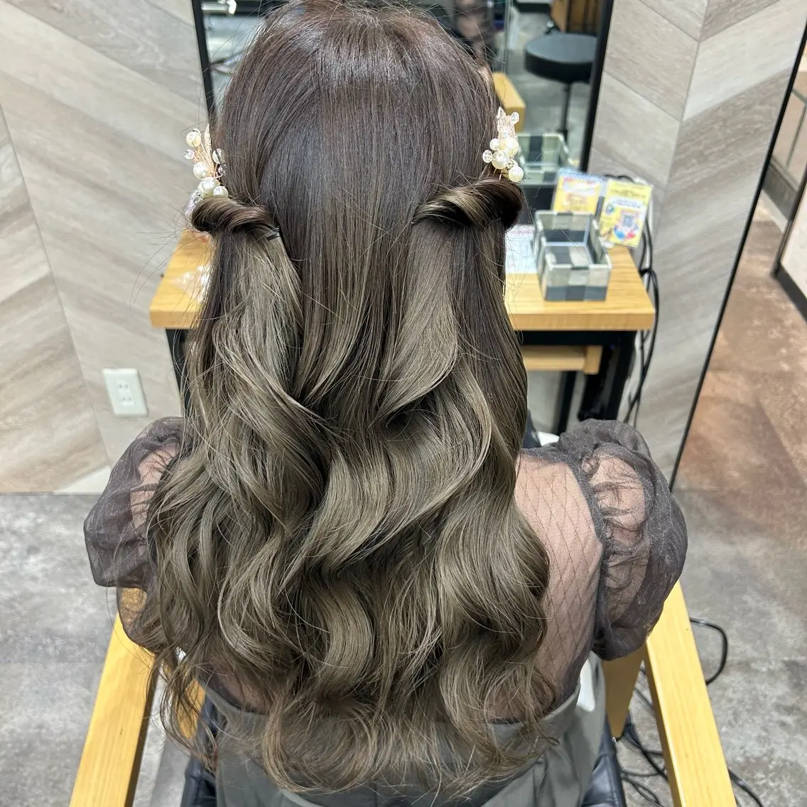 ロング ヘアアレンジ 韓国風ヘア ヘアセット SHANTi 飯塚 ヘアセット/髪質改善のヘアスタイル
