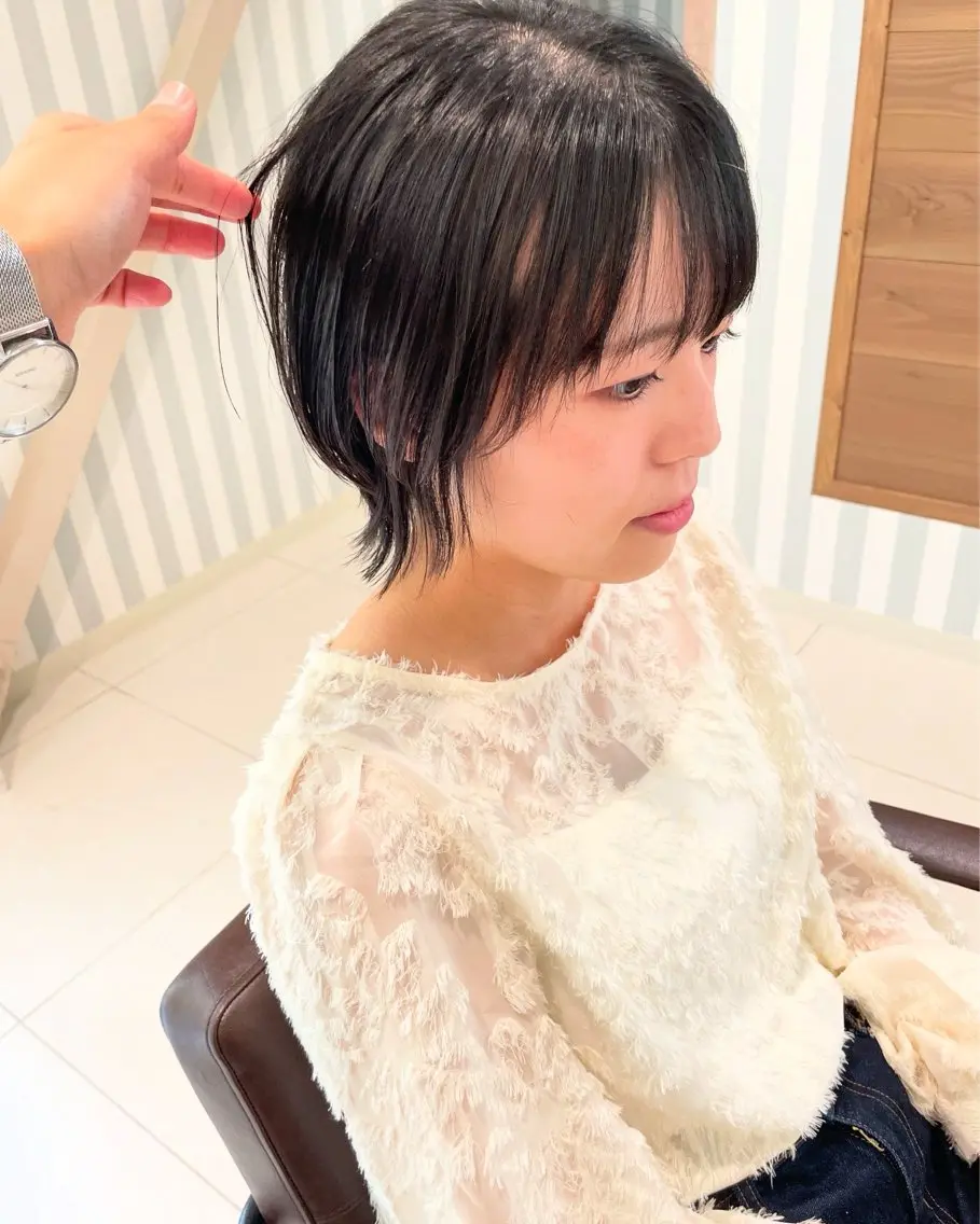 ショート ショートボブ ハンサムショート ボブ ショートヘア ウルフカット カット 鶴岡で縮毛矯正なら お任せ！ハヤシナオミのヘアスタイル