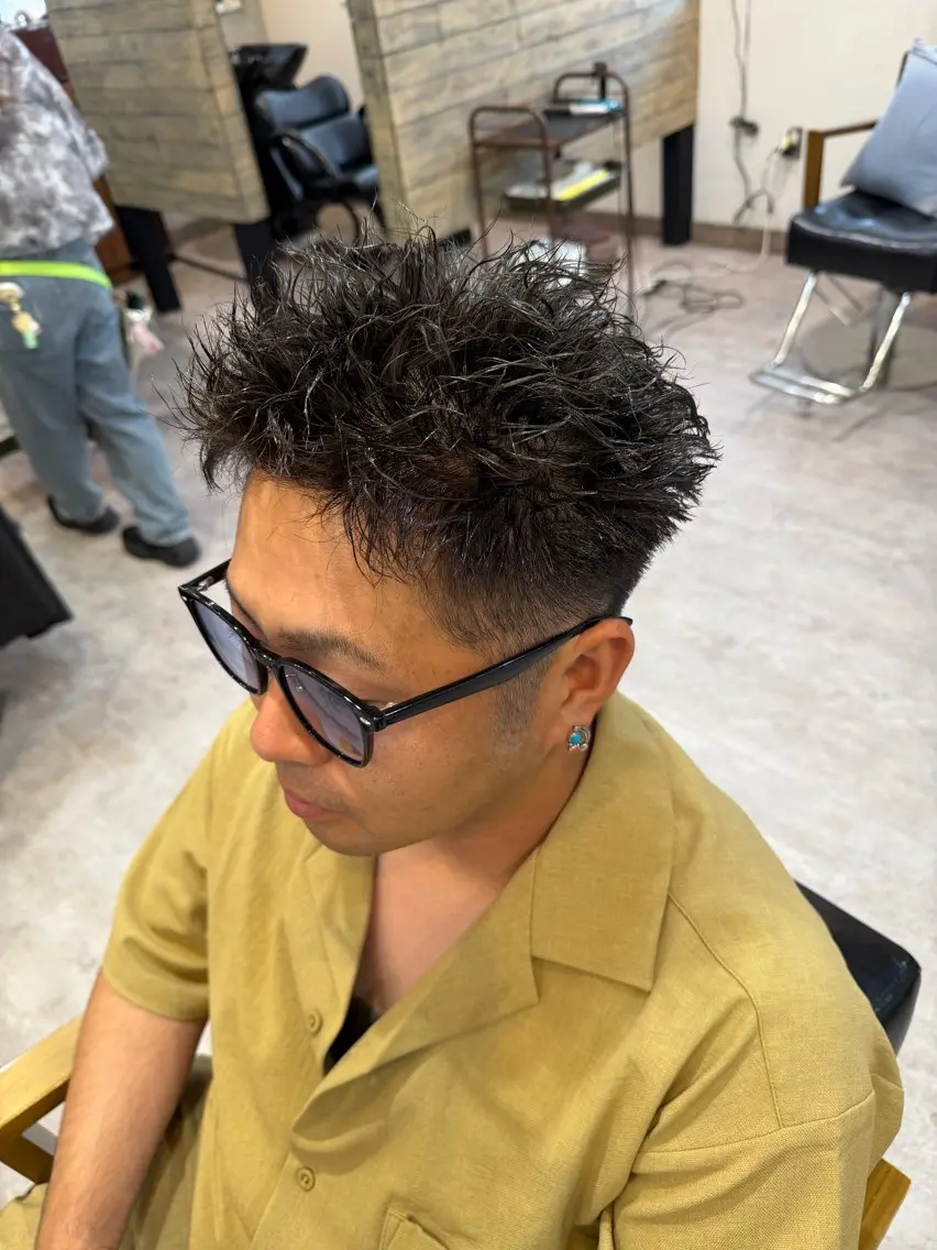 ショート ショートヘア ツイストパーマ カット パーマ メンズ指名No.1 ✂︎松本明日翔のヘアスタイル