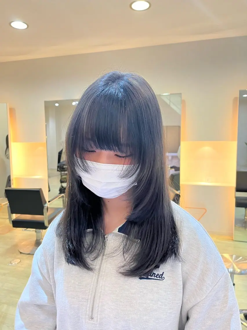 ミディアム ヘアカラー Tidehair茨木 Riruのヘアスタイル