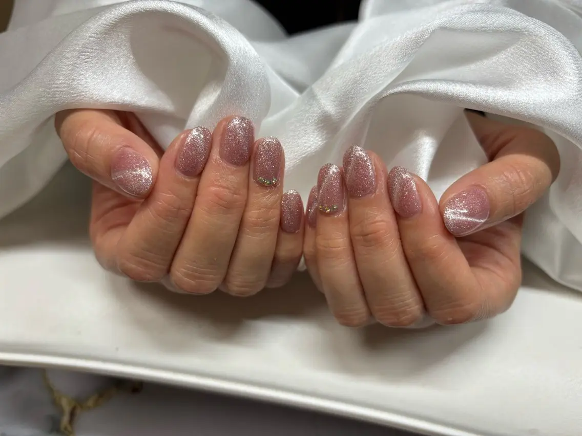 ネイル マグネットネイル ピンク 春ネイル ハンドネイル フットネイル 門真市ネイルサロン♡ KUMI.HANAのネイルデザイン