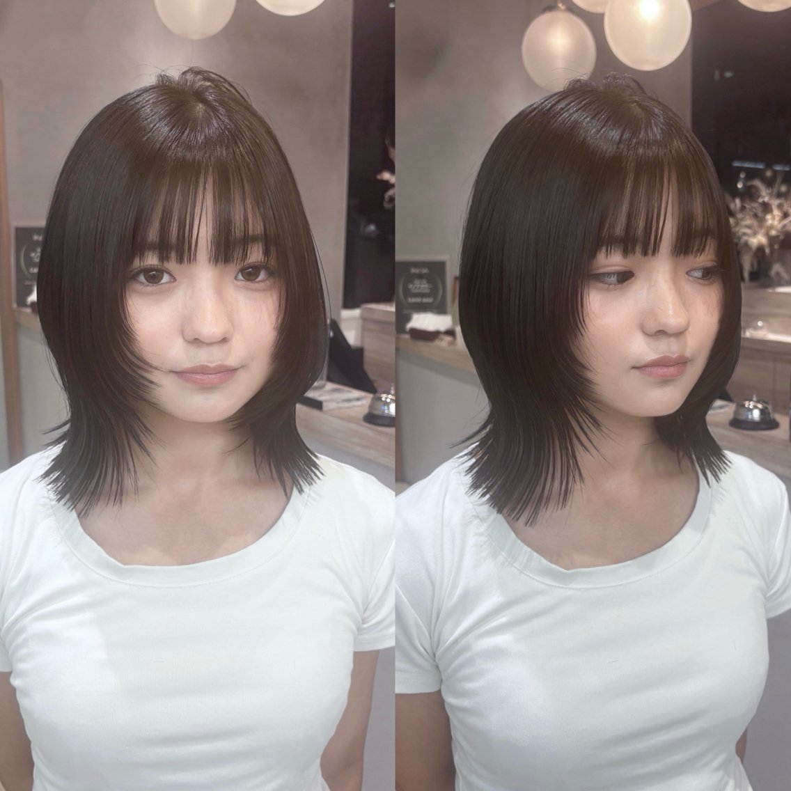 ショート ボブレイヤー ボブ 韓国風ヘア レイヤーカット 韓国ヘア🧑‍🩰♡ 美髪矯正🦋RUIのヘアスタイル
